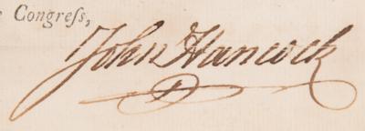 Lot #58 John Hancock Revolutionary War-Dated Document Signed as President of Congress (1777) - Image 4
