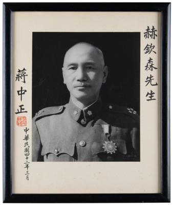 Lot #60 Chiang Kai-shek Oversized Signed Photograph