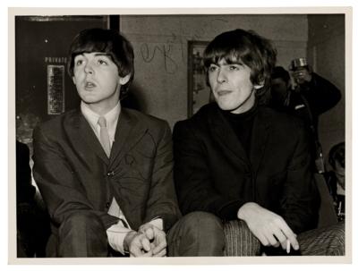 Lot #384 Beatles: Paul McCartney and George Harrison Signed Photograph