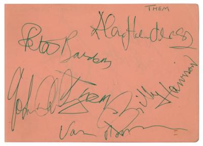 Lot #441 Van Morrison and Them Signatures