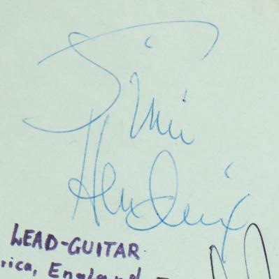 Lot #388 Jimi Hendrix Experience 1967 Signatures (Jaguar Club, Germany) - Image 2