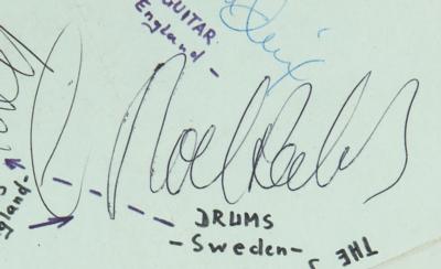 Lot #388 Jimi Hendrix Experience 1967 Signatures (Jaguar Club, Germany) - Image 4