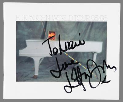 Lot #424 Elton John Signed 1985-1986 World Tour Program - Image 1