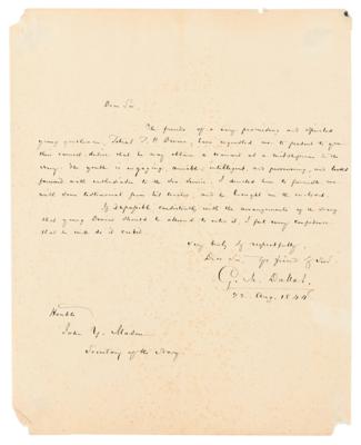 Lot #117 George M. Dallas Autograph Letter Signed