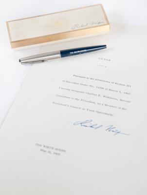 Lot #43 Richard Nixon Document Signed as President