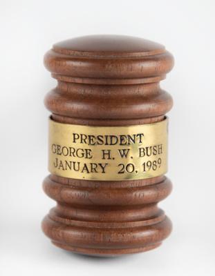 Lot #33 [George Bush] Wooden Gavel Made from the 1989 Inauguration Podium - Image 2