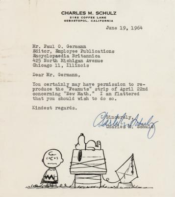 Lot #335 Charles Schulz Typed Letter Signed to Encyclopedia Britannica