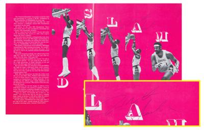Lot #533 Wilt Chamberlain and the LA Lakers Signed 1973 NBA Game Program - Image 1