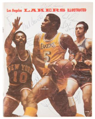 Lot #533 Wilt Chamberlain and the LA Lakers Signed 1973 NBA Game Program - Image 2