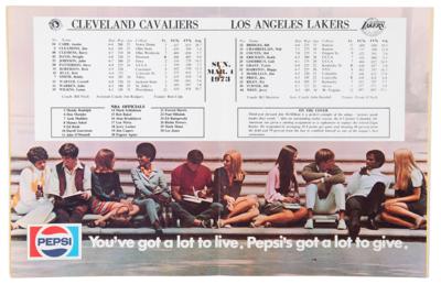 Lot #533 Wilt Chamberlain and the LA Lakers Signed 1973 NBA Game Program - Image 3