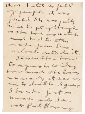 Lot #259 George S. Patton Autograph Letter Signed as a Senior at West Point - swearing his mother to secrecy about a ‘love letter’ from his future wife - Image 2