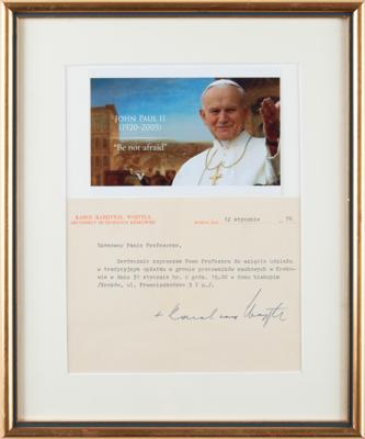 Lot #78 Pope John Paul II Typed Letter Signed