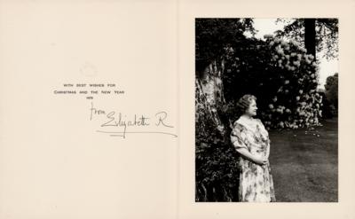 Lot #118 Elizabeth, Queen Mother Signed Christmas Card (1970) - Image 1