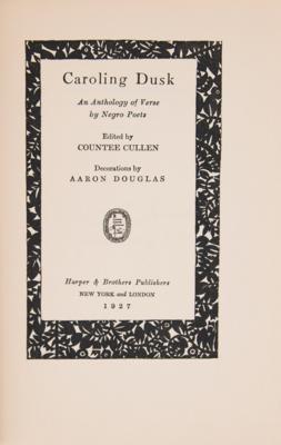 Lot #356 Countee Cullen: Caroling Dusk, An Anthology of Verse by Negro Poets (First Edition) - Image 2