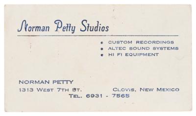 Lot #390 Buddy Holly and the Crickets Signed Business Card - obtained at the Akron Armory in 1958 - Image 3