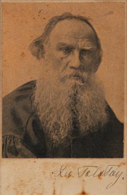Lot #350 Leo Tolstoy Signed Photograph