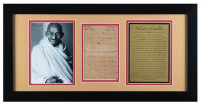 Lot #81 Mohandas Gandhi Autograph Letter Signed -written two weeks before his 'Quit India Movement' arrest - Image 2
