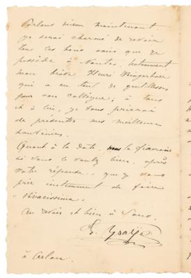 Lot #404 Eugene Ysaye Autograph Letter Signed - Image 4