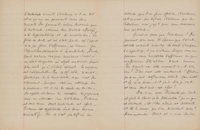Lot #106 Henri Bergson Handwritten Manuscript on 'Theories of Knowledge' - Image 4