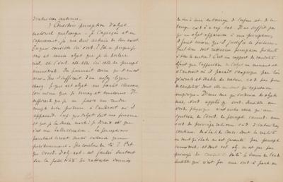 Lot #106 Henri Bergson Handwritten Manuscript on 'Theories of Knowledge' - Image 6