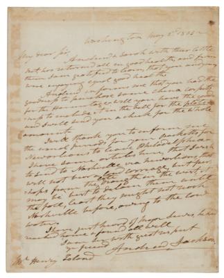 Lot #8 Andrew Jackson Autograph Letter Signed as