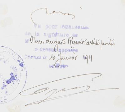 Lot #308 Pierre-Auguste Renoir Signed Photograph - Image 2