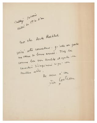 Lot #314 Jean Cocteau Autograph Letter Signed - Image 1