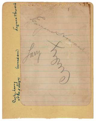 Lot #466 Three Stooges: Curly and Larry Signatures