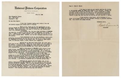 Lot #497 Carl Laemmle Typed Letter Signed