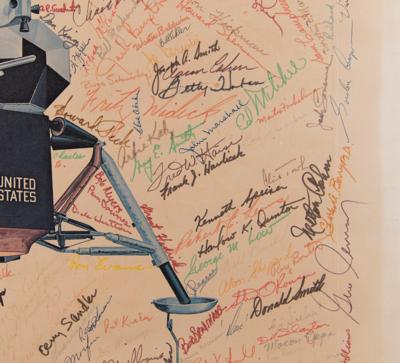 Lot #278 Apollo Lunar Module Print with (300+) Signatures, Including All (12) Moonwalkers, Charles Lindbergh, Richard Nixon, and Spiro Agnew - Image 5