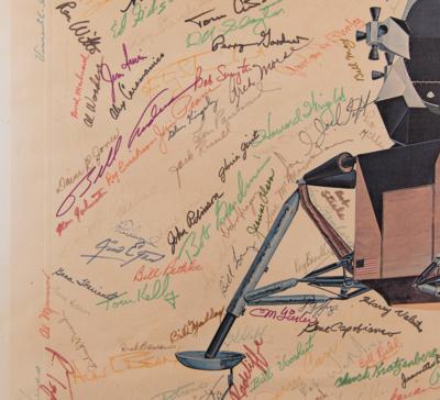 Lot #278 Apollo Lunar Module Print with (300+) Signatures, Including All (12) Moonwalkers, Charles Lindbergh, Richard Nixon, and Spiro Agnew - Image 6