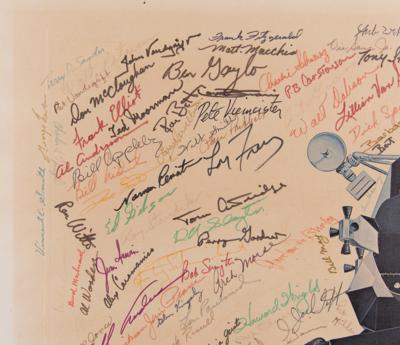 Lot #278 Apollo Lunar Module Print with (300+) Signatures, Including All (12) Moonwalkers, Charles Lindbergh, Richard Nixon, and Spiro Agnew - Image 7