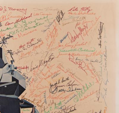 Lot #278 Apollo Lunar Module Print with (300+) Signatures, Including All (12) Moonwalkers, Charles Lindbergh, Richard Nixon, and Spiro Agnew - Image 9