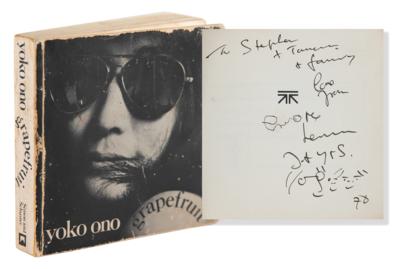 Lot #382 Beatles: John Lennon Signed Book with Original Family Doodles -Grapefruit