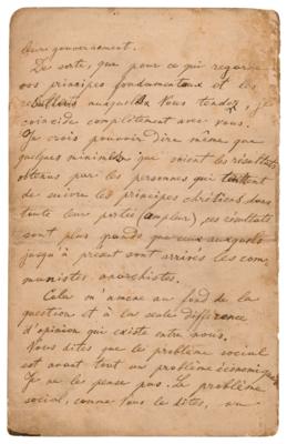 Lot #349 Leo Tolstoy Letter Signed on Politics and Religion - "The solution is in the revelation of love" - Image 5