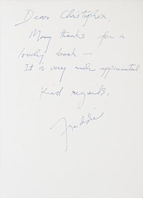 Lot #394 Queen: Freddie Mercury Signed 'Andy Warhol' Greeting Card