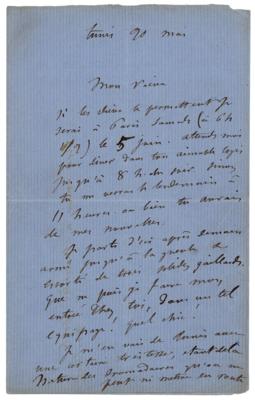 Lot #342 Gustave Flaubert Autograph Letter Signed