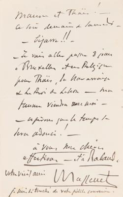 Lot #370 Jules Massenet Archive of (19) Autograph Letters - Image 2