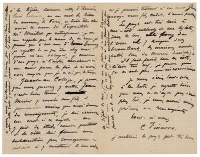 Lot #307 Camille Pissarro Autograph Letter Signed - Image 2