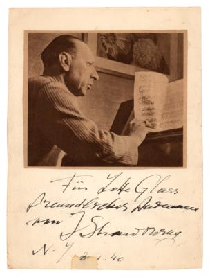 Lot #402 Igor Stravinsky Signature