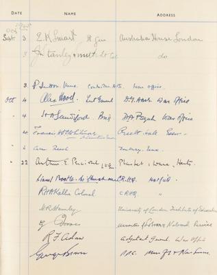 Lot #135 King George VI and British Military Notables Signed WWII Civil Resettlement Unit Guest Book - Image 2