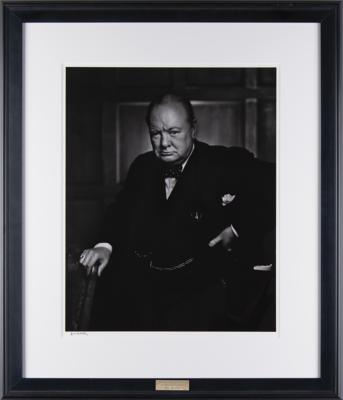 Lot #4027 Winston Churchill Oversized Photograph Signed by Yousuf Karsh - Image 2