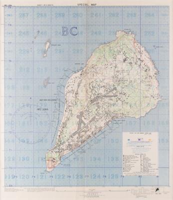 Lot #253 Iwo Jima (2) Secret “Situation” and “Special Air and Gunnery Target" Maps from October and November 1944 - Image 3