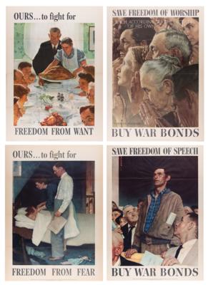 Lot #261 Norman Rockwell Group of (4) 'Four