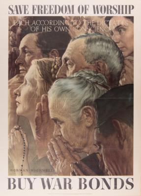 Lot #261 Norman Rockwell Group of (4) 'Four Freedoms' Posters - Image 2