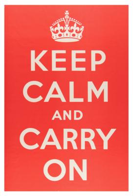 Lot #229 WWII: Keep Calm and Carry On Original Poster (c. 1939)