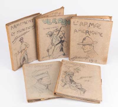 Lot #210 Lucien Jonas (8) Original WWI Drawings in Limited Edition Book Set - Image 2
