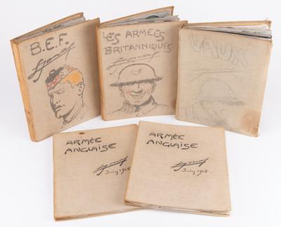 Lot #210 Lucien Jonas (8) Original WWI Drawings in Limited Edition Book Set - Image 3