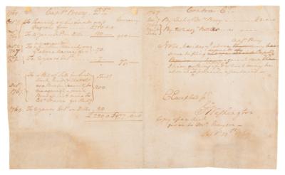 Lot #1 George Washington Autograph Document Signed - a 1769 handwritten Mount Vernon financial ledger listing security on “Lands and Negroes” - Image 2