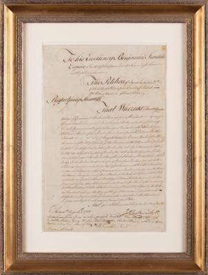 Lot #55 Benjamin Franklin Autograph Endorsement Signed as President of Pennsylvania - over 25 words in his own hand - Image 2